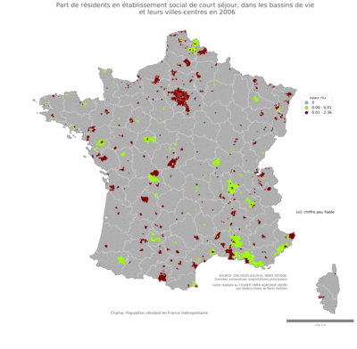 Part de résidents en établissement social de court séjour - bv2006
Mots-clés: résidence et logement;conditions d-existence;bassins de vie