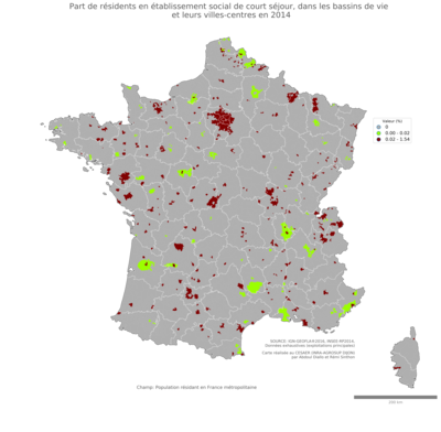 Part de résidents en établissement social de court séjour - bv2014
Mots-clés: résidence et logement;conditions d-existence;bassins de vie