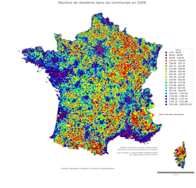 Nombre de résidents - com2006
Mots-clés: effectif;communes