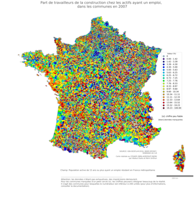 Part de travailleurs de la construction chez les actifs ayant un emploi - com2006
Mots-clés: secteur d-activité;communes